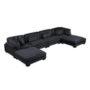 Homelegance Traverse 8555BK*2CR2AC2OT 6 pc Modular Sectional with Ottomans IMAGE 1