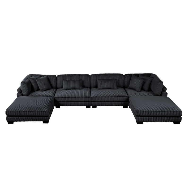 Homelegance Traverse 8555BK*2CR2AC2OT 6 pc Modular Sectional with Ottomans IMAGE 2