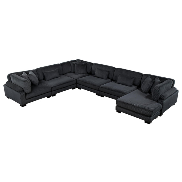 Homelegance Traverse 8555BK*2CR3ACVC 6 pc Modular Sectional with Reversible Chaise IMAGE 1
