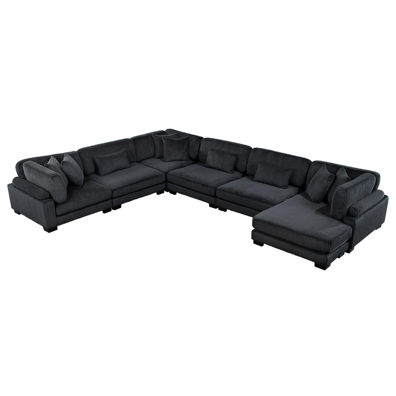 Homelegance Traverse 8555BK*2CR3ACVC 6 pc Modular Sectional with Reversible Chaise IMAGE 1