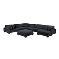Homelegance Traverse 8555BK*2CR3ACVCOT 7 pc Modular Sectional with Reversible Chaise and Ottoman IMAGE 1