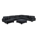 Homelegance Traverse 8555BK*2CR3ACVCOT 7 pc Modular Sectional with Reversible Chaise and Ottoman IMAGE 2