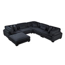 Homelegance Traverse 8555BK*3CR2ACOT 6 pc Modular Sectional with Ottoman IMAGE 2