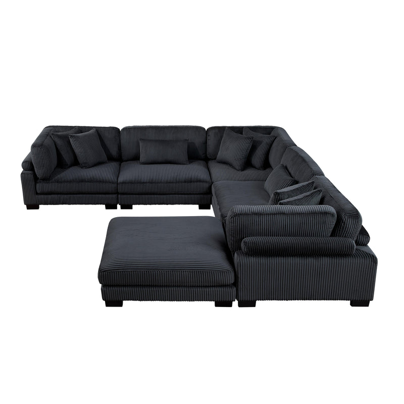 Homelegance Traverse 8555BK*3CR2ACOT 6 pc Modular Sectional with Ottoman IMAGE 5