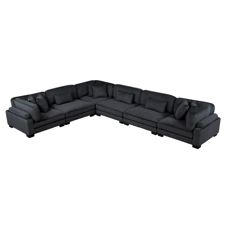 Homelegance Traverse 8555BK*3CR3AC 6 pc Modular Sectional IMAGE 2