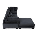 Homelegance Traverse 8555BK*4OT 4 pc Modular Sectional with Ottoman IMAGE 7