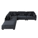 Homelegance Traverse 8555BK*5OT 5 pc Modular Sectional with Ottoman IMAGE 4