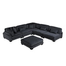 Homelegance Traverse 8555BK*6OT 6 pc Modular Sectional with Ottoman IMAGE 1