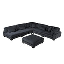Homelegance Traverse 8555BK*6OT 6 pc Modular Sectional with Ottoman IMAGE 2