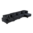 Homelegance Traverse 8555BK*CR2ACVC 4 pc Modular Sectional with Reversible Chaise IMAGE 1
