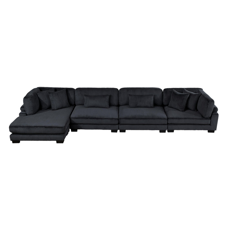 Homelegance Traverse 8555BK*CR2ACVC 4 pc Modular Sectional with Reversible Chaise IMAGE 4
