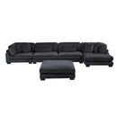 Homelegance Traverse 8555BK*CR2ACVCOT 5 pc Modular Sectional with Reversible Chaise and Ottoman IMAGE 1