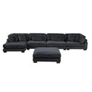 Homelegance Traverse 8555BK*CR2ACVCOT 5 pc Modular Sectional with Reversible Chaise and Ottoman IMAGE 2