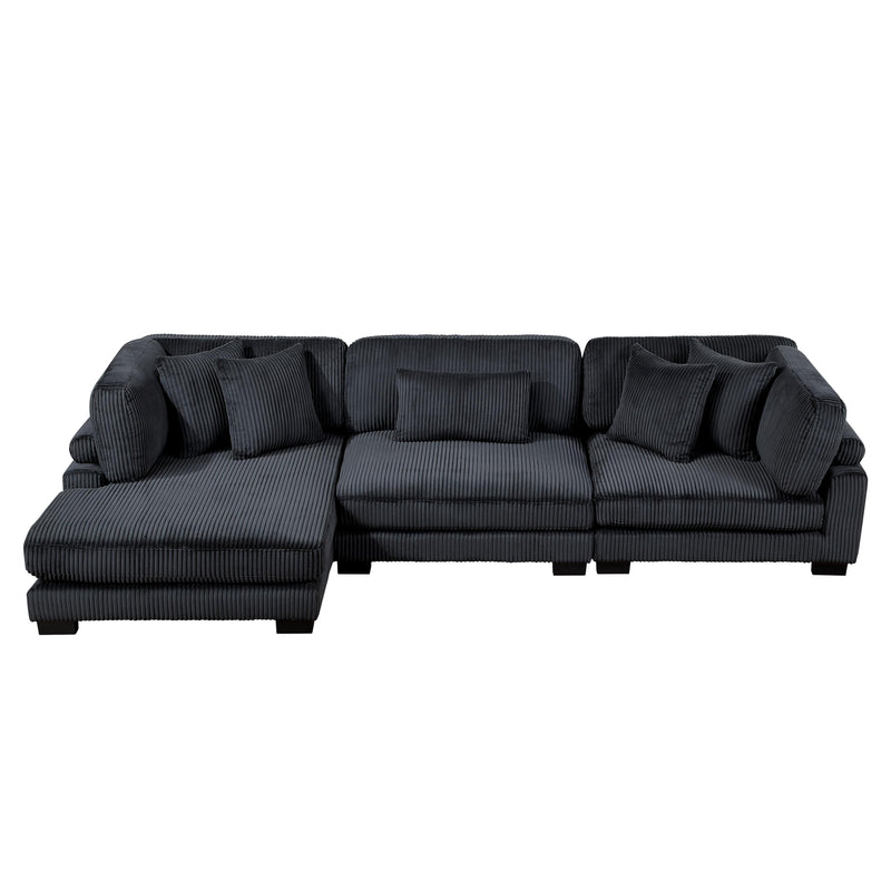 Homelegance Traverse 8555BK*CRACVC 3 pc Modular Sectional with Reversible Chaise IMAGE 4
