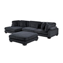 Homelegance Traverse 8555BK*CRACVCOT 4 pc Modular Sectional with Reversible Chaise and Ottoman IMAGE 2
