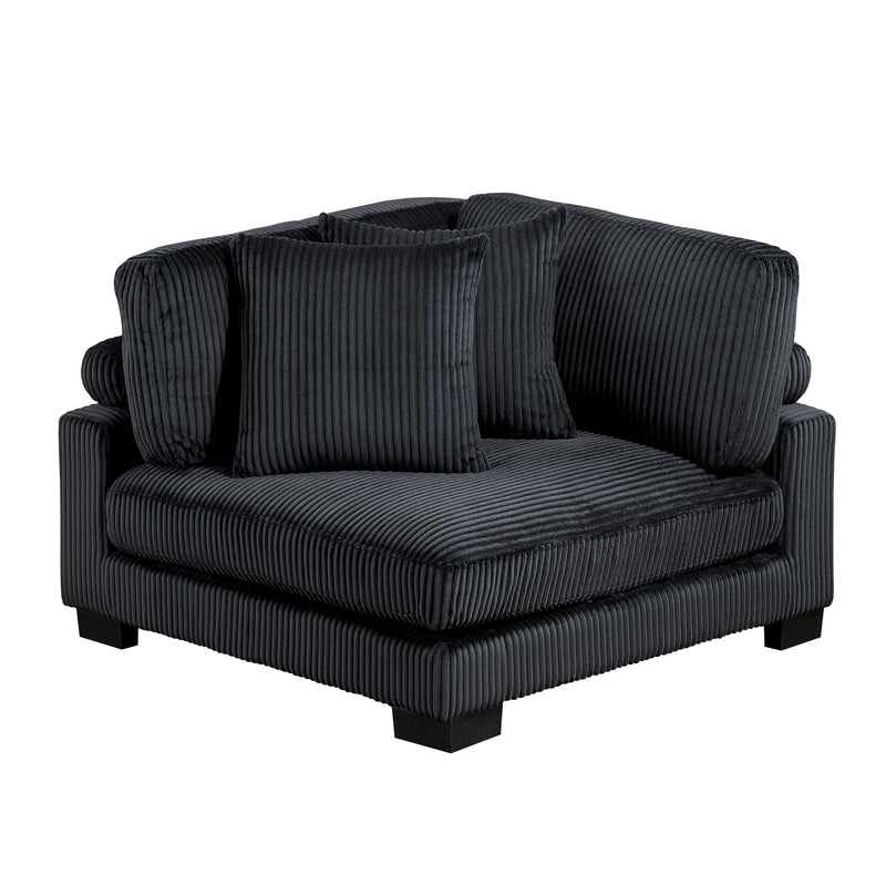 Homelegance Traverse 8555BK*CRACVCOT 4 pc Modular Sectional with Reversible Chaise and Ottoman IMAGE 3