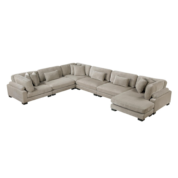 Homelegance Traverse 8555GB*2CR3ACVC 6 pc Modular Sectional with Reversible Chaise IMAGE 1