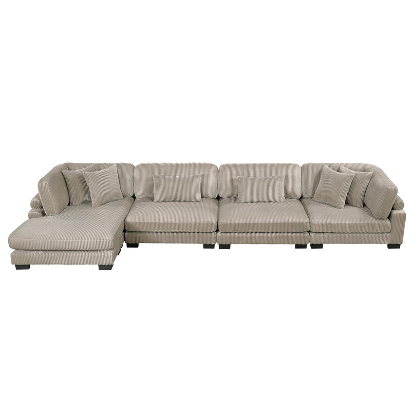 Homelegance Traverse 8555GB*CR2ACVC 4 pc Modular Sectional with Reversible Chaise IMAGE 4