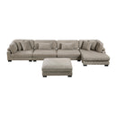 Homelegance Traverse 8555GB*CR2ACVCOT 5 pc Modular Sectional with Reversible Chaise and Ottoman IMAGE 1