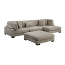 Homelegance Traverse 8555GB*CRACVCOT 4 pc Modular Sectional with Reversible Chaise and Ottoman IMAGE 1