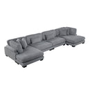 Homelegance Traverse 8555GY*2AC2VC 4 pc Modular Sectional with Reversible Chaise IMAGE 1