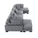 Homelegance Traverse 8555GY*2AC2VC 4 pc Modular Sectional with Reversible Chaise IMAGE 3