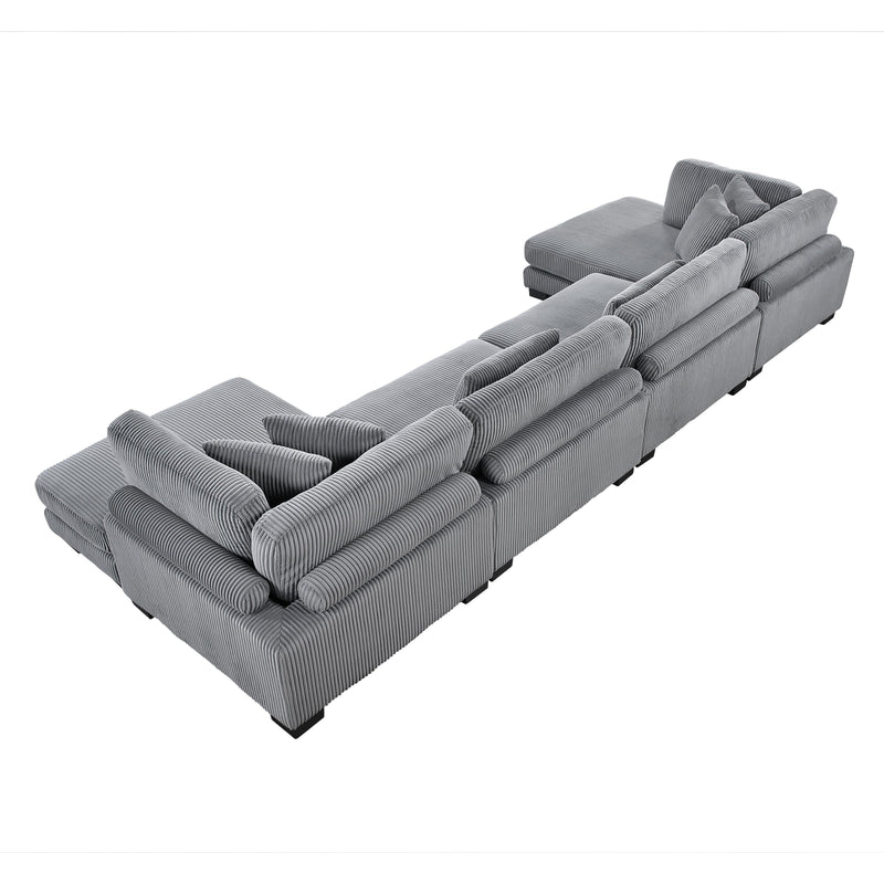 Homelegance Traverse 8555GY*2AC2VC 4 pc Modular Sectional with Reversible Chaise IMAGE 4