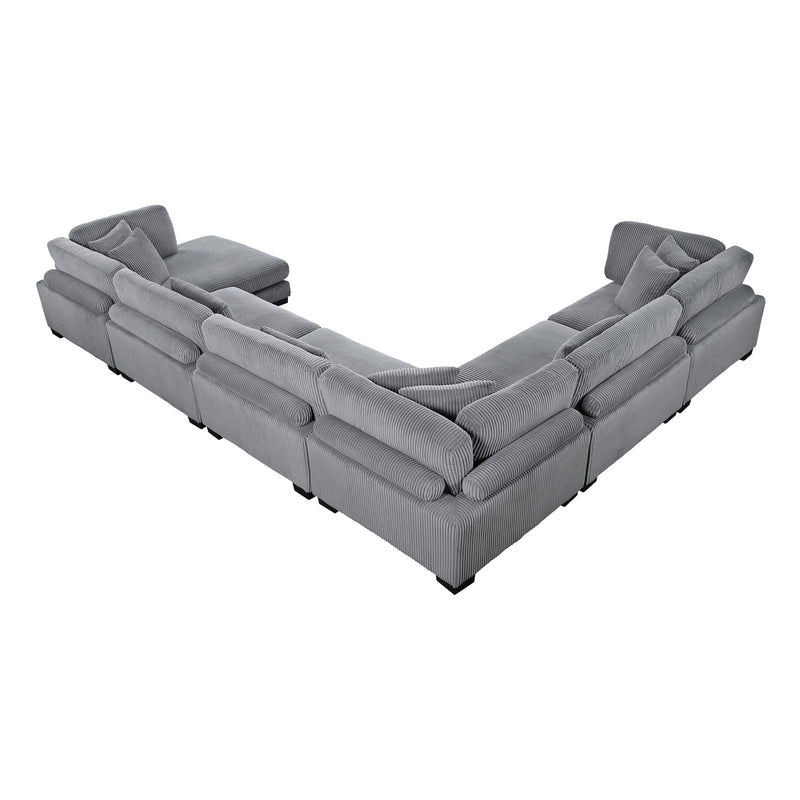 Homelegance Traverse 8555GY*2CR3ACVC 6 pc Modular Sectional with Reversible Chaise IMAGE 7