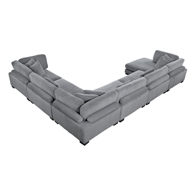 Homelegance Traverse 8555GY*2CR3ACVC 6 pc Modular Sectional with Reversible Chaise IMAGE 8