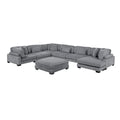 Homelegance Traverse 8555GY*2CR3ACVCOT 7 pc Modular Sectional with Reversible Chaise and Ottoman IMAGE 1