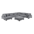 Homelegance Traverse 8555GY*2CR3ACVCOT 7 pc Modular Sectional with Reversible Chaise and Ottoman IMAGE 2