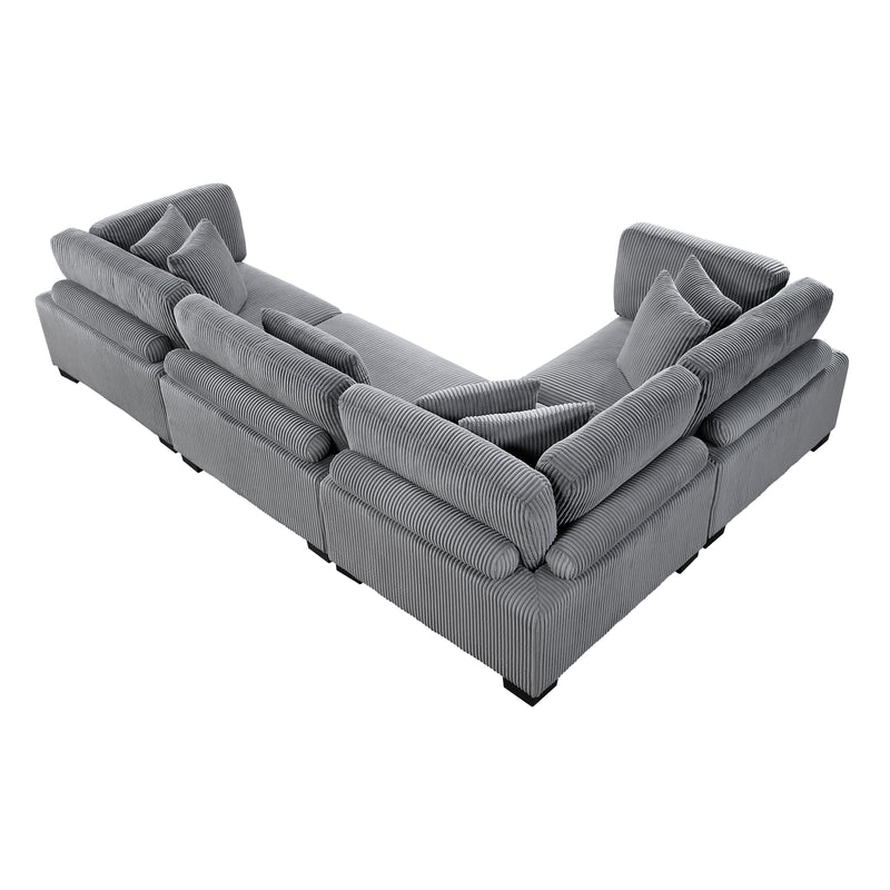 Homelegance Traverse 8555GY*3CRAC 4 pc Modular Sectional IMAGE 8