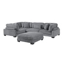 Homelegance Traverse 8555GY*3CRACOT 5 pc Modular Sectional with Ottoman IMAGE 2
