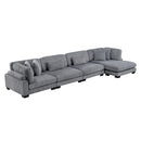Homelegance Traverse 8555GY*CR2ACVC 4 pc Modular Sectional with Reversible Chaise IMAGE 1
