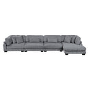 Homelegance Traverse 8555GY*CR2ACVC 4 pc Modular Sectional with Reversible Chaise IMAGE 3