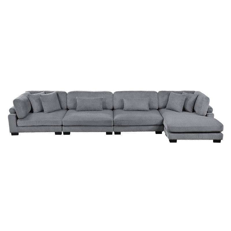 Homelegance Traverse 8555GY*CR2ACVC 4 pc Modular Sectional with Reversible Chaise IMAGE 3