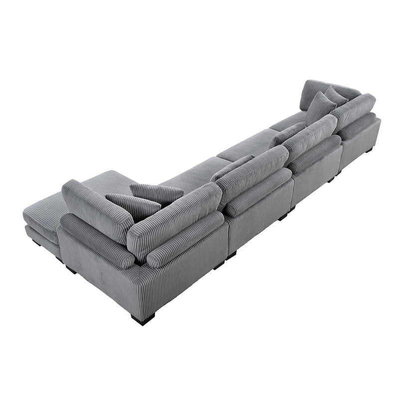 Homelegance Traverse 8555GY*CR2ACVC 4 pc Modular Sectional with Reversible Chaise IMAGE 7