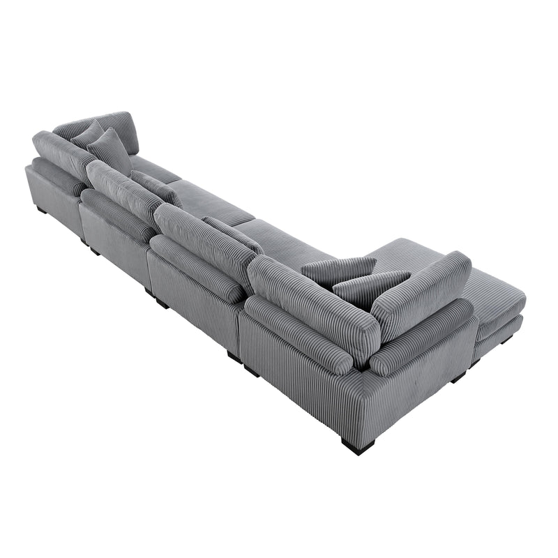 Homelegance Traverse 8555GY*CR2ACVC 4 pc Modular Sectional with Reversible Chaise IMAGE 8