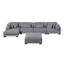 Homelegance Traverse 8555GY*CR2ACVCOT 5 pc Modular Sectional with Reversible Chaise and Ottoman IMAGE 2