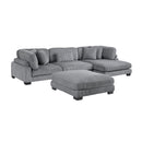 Homelegance Traverse 8555GY*CRACVCOT 4 pc Modular Sectional with Reversible Chaise and Ottoman IMAGE 1