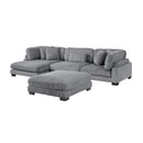 Homelegance Traverse 8555GY*CRACVCOT 4 pc Modular Sectional with Reversible Chaise and Ottoman IMAGE 2