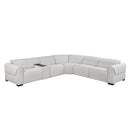 Homelegance McPherson 9455CLD*6LRRRPWH 6 pc Power Reclining Sectional with Power Headrests, Charging Ports IMAGE 1
