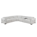 Homelegance McPherson 9455CLD*6LRRRPWH 6 pc Power Reclining Sectional with Power Headrests, Charging Ports IMAGE 2