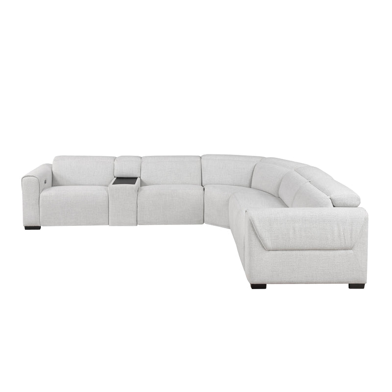 Homelegance McPherson 9455CLD*6LRRRPWH 6 pc Power Reclining Sectional with Power Headrests, Charging Ports IMAGE 4
