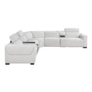 Homelegance McPherson 9455CLD*7LRRRPWH 7 pc Modular Power Reclining Sectional with Power Headrests IMAGE 4