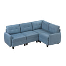 Homelegance 9557BUE*4SC 4 pc Sectional with Storage IMAGE 1