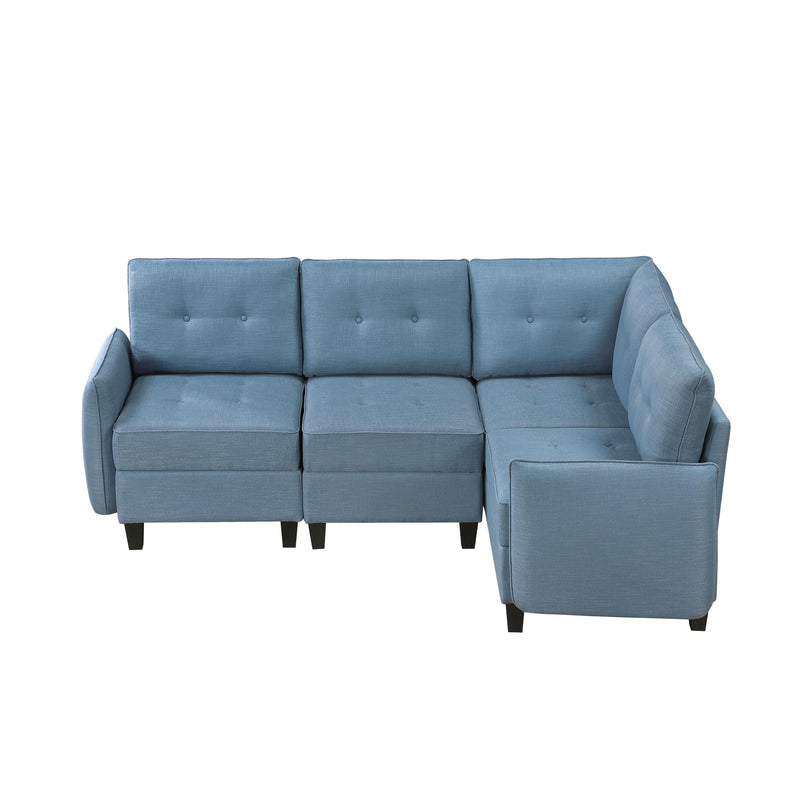 Homelegance 9557BUE*4SC 4 pc Sectional with Storage IMAGE 2
