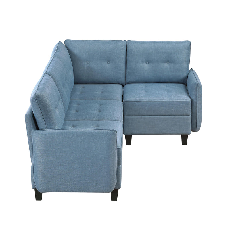 Homelegance 9557BUE*4SC 4 pc Sectional with Storage IMAGE 3