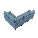 Homelegance 9557BUE*4SC 4 pc Sectional with Storage IMAGE 4