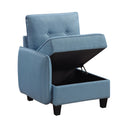 Homelegance 9557BUE*4SC 4 pc Sectional with Storage IMAGE 8